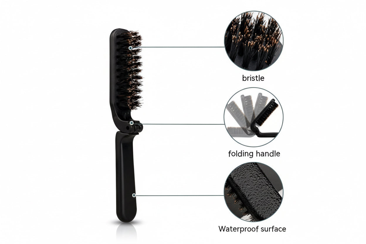 Loukili™ folding shaving brush