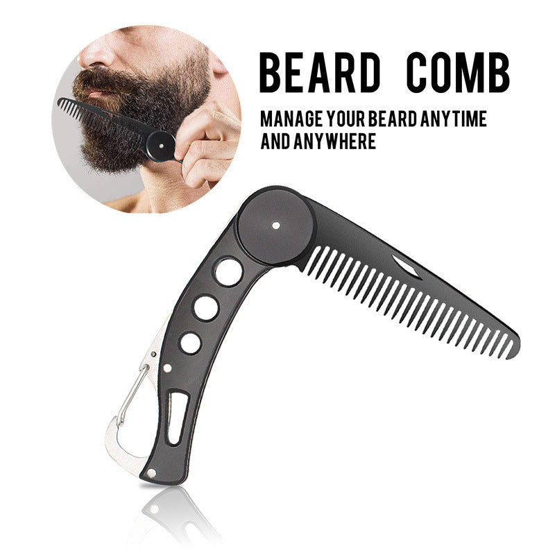 Loukili™ metal folding beard comb