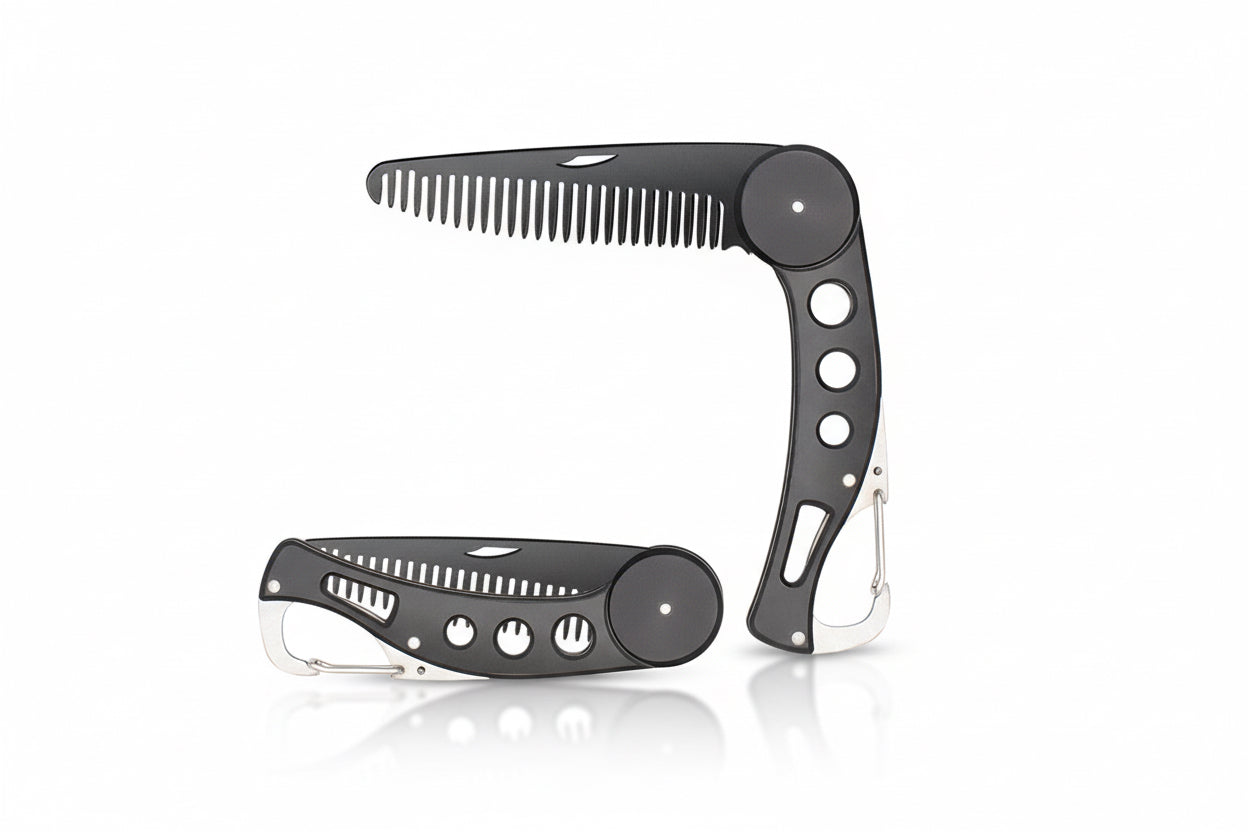 Loukili™ metal folding beard comb