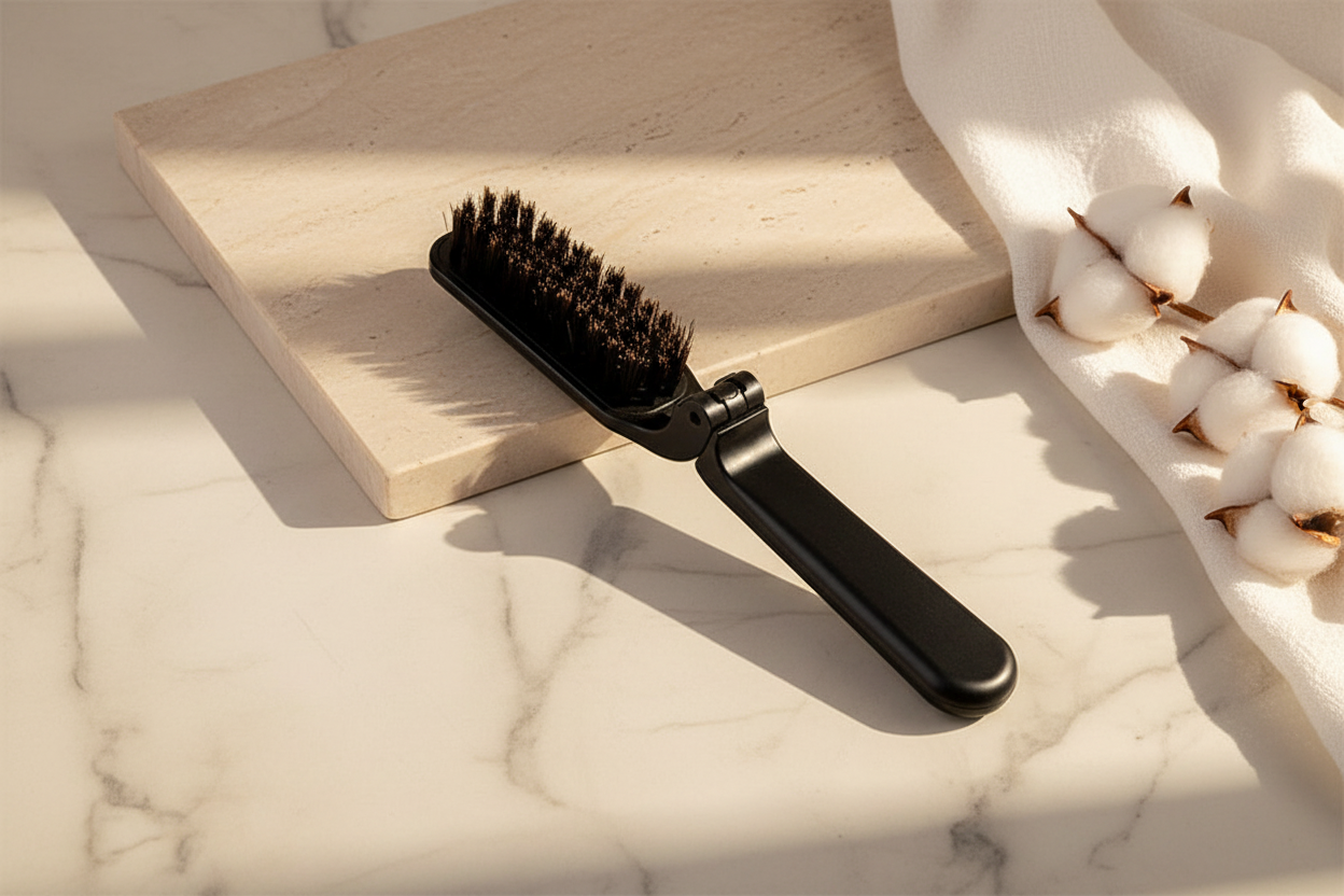 Loukili™ folding shaving brush