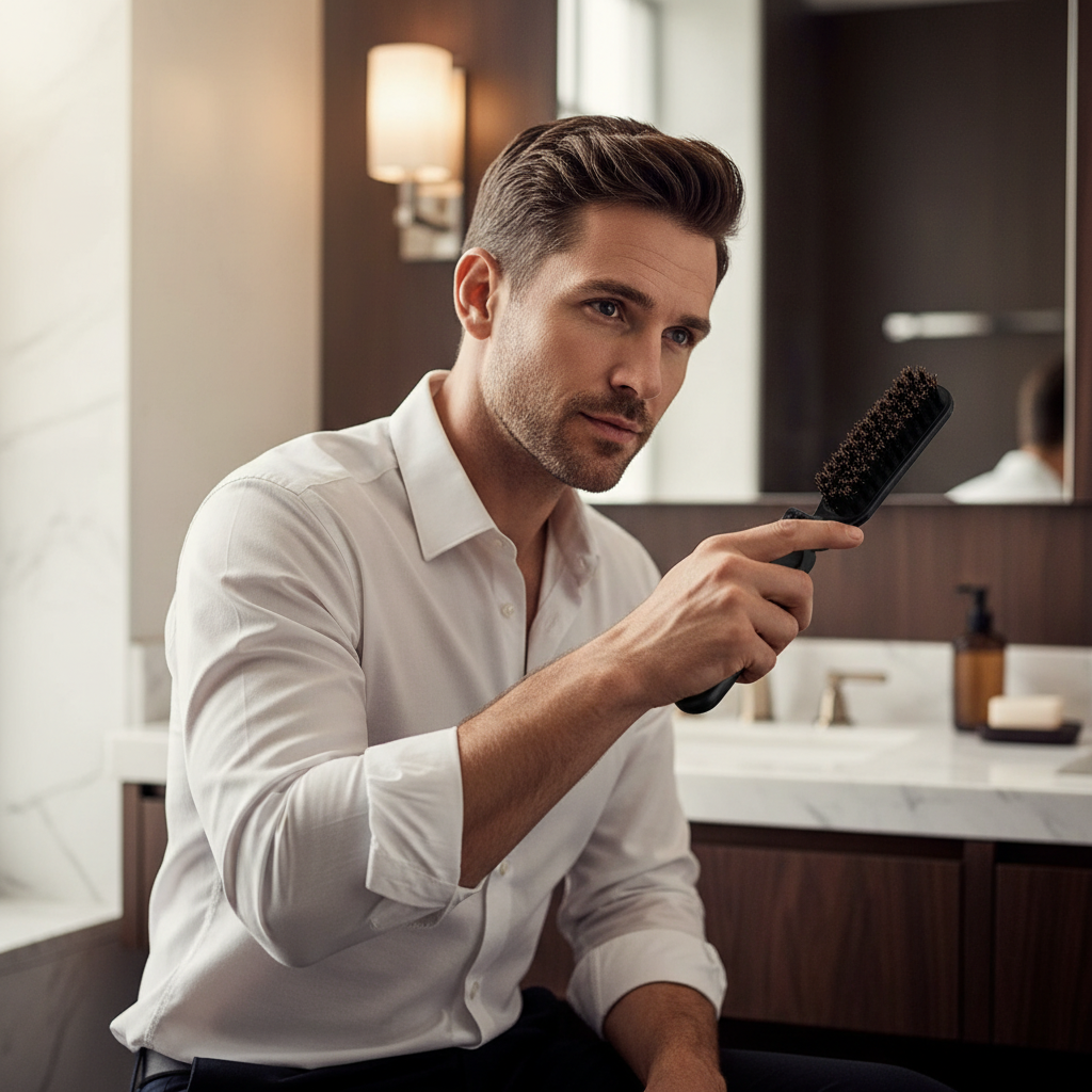 Loukili™ folding shaving brush