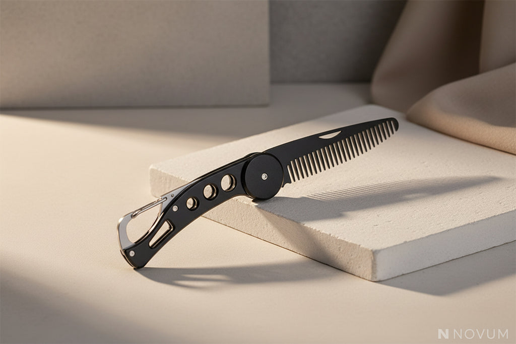Loukili™ metal folding beard comb