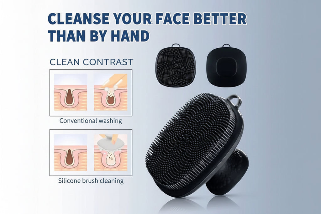 Loukili™ silicone facial cleansing brush