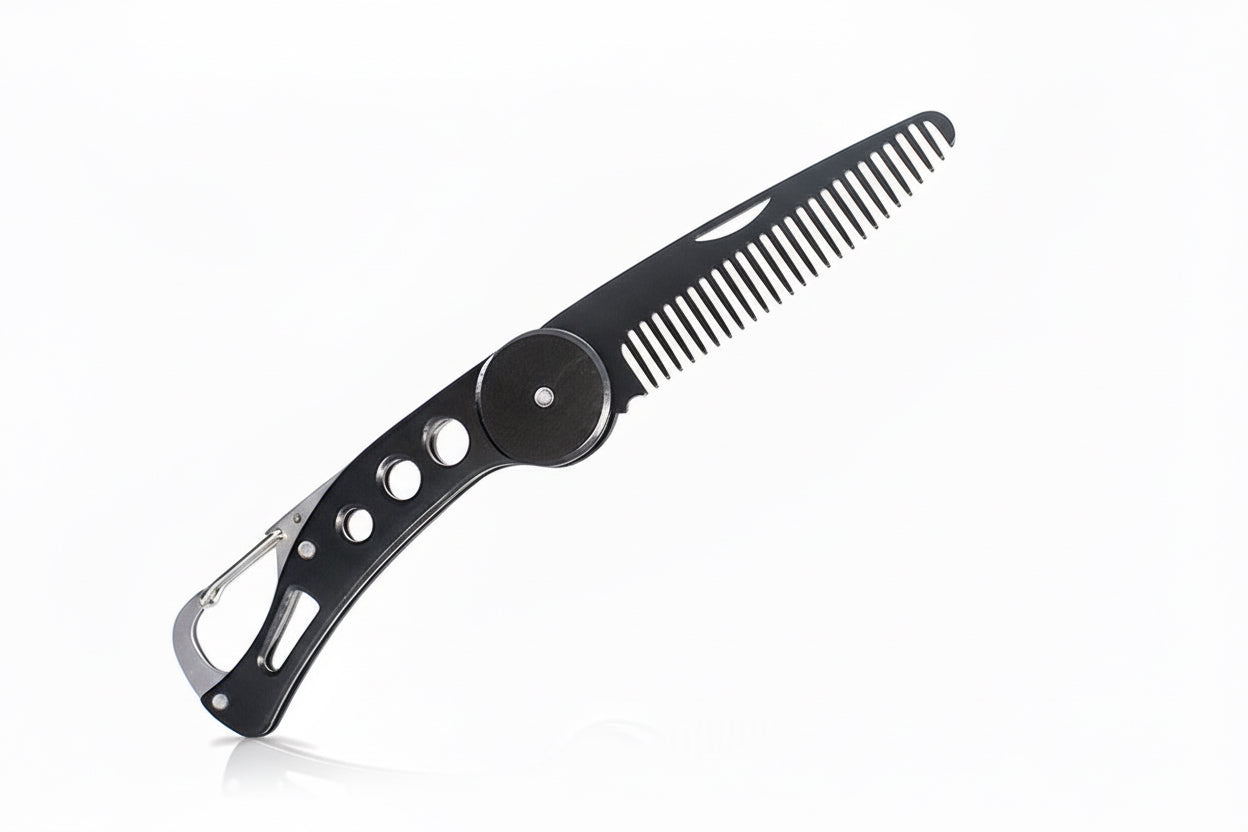 Loukili™ metal folding beard comb